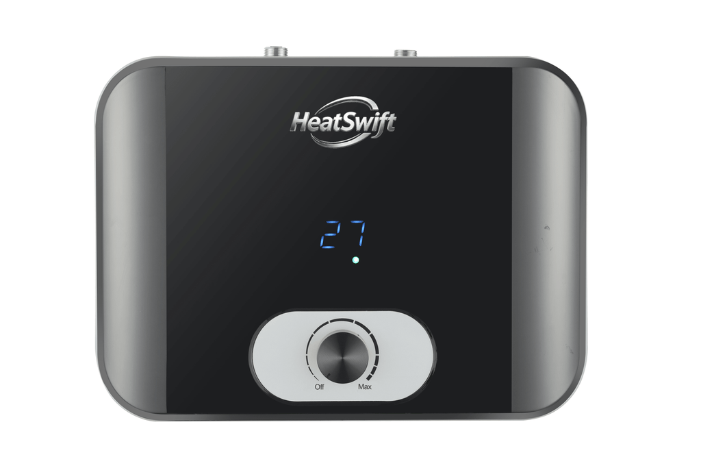 12L Glossy Black Front Mini Tank Water Heater - HeatSwift