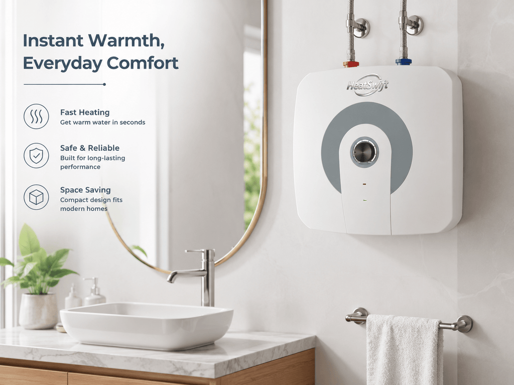 Compact Storage Water Heater with Minimalist Front Design - HeatSwift