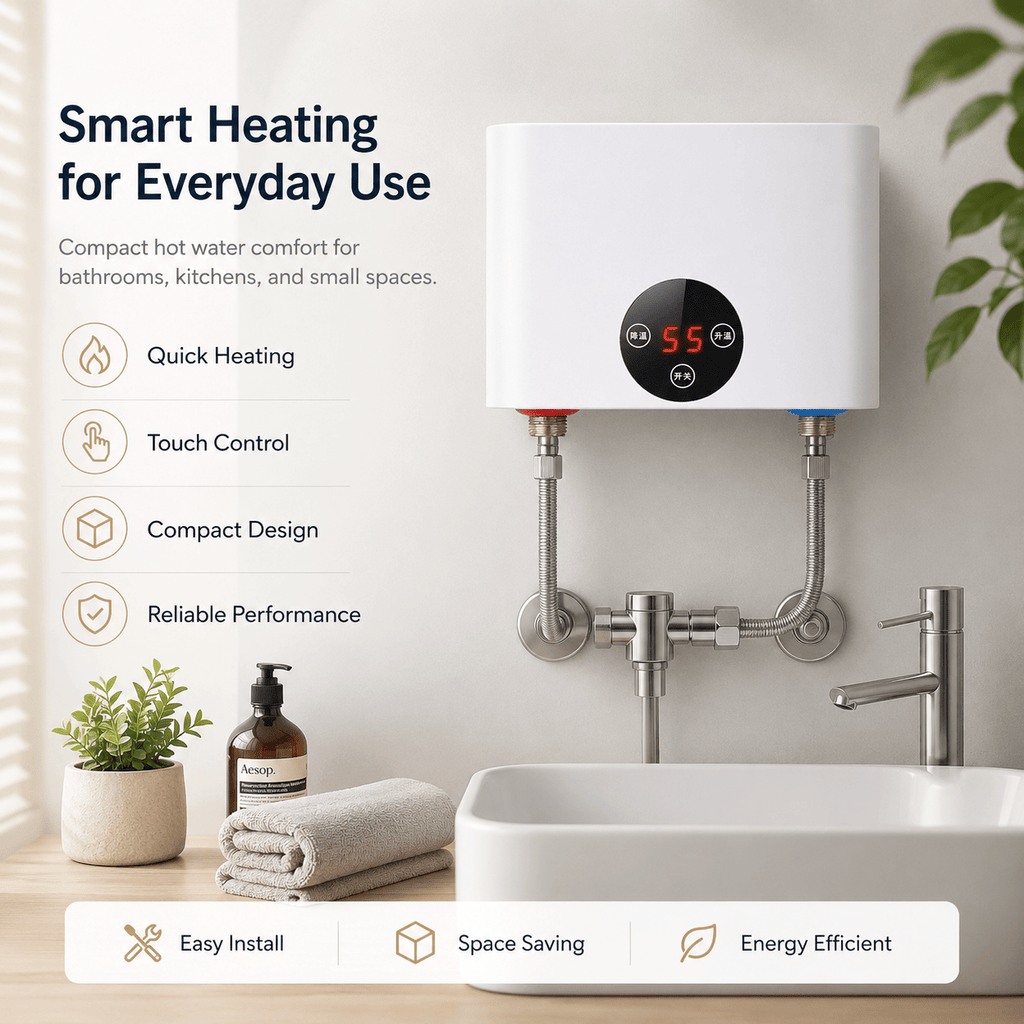 Center - Display Instant Electric Water Heater - HeatSwift
