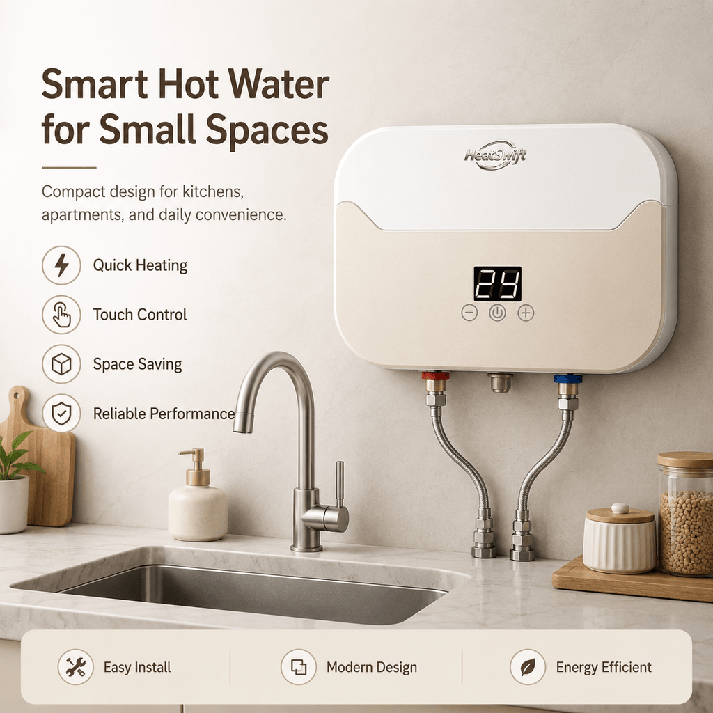 Beige - Panel Instant Electric Water Heater - HeatSwift
